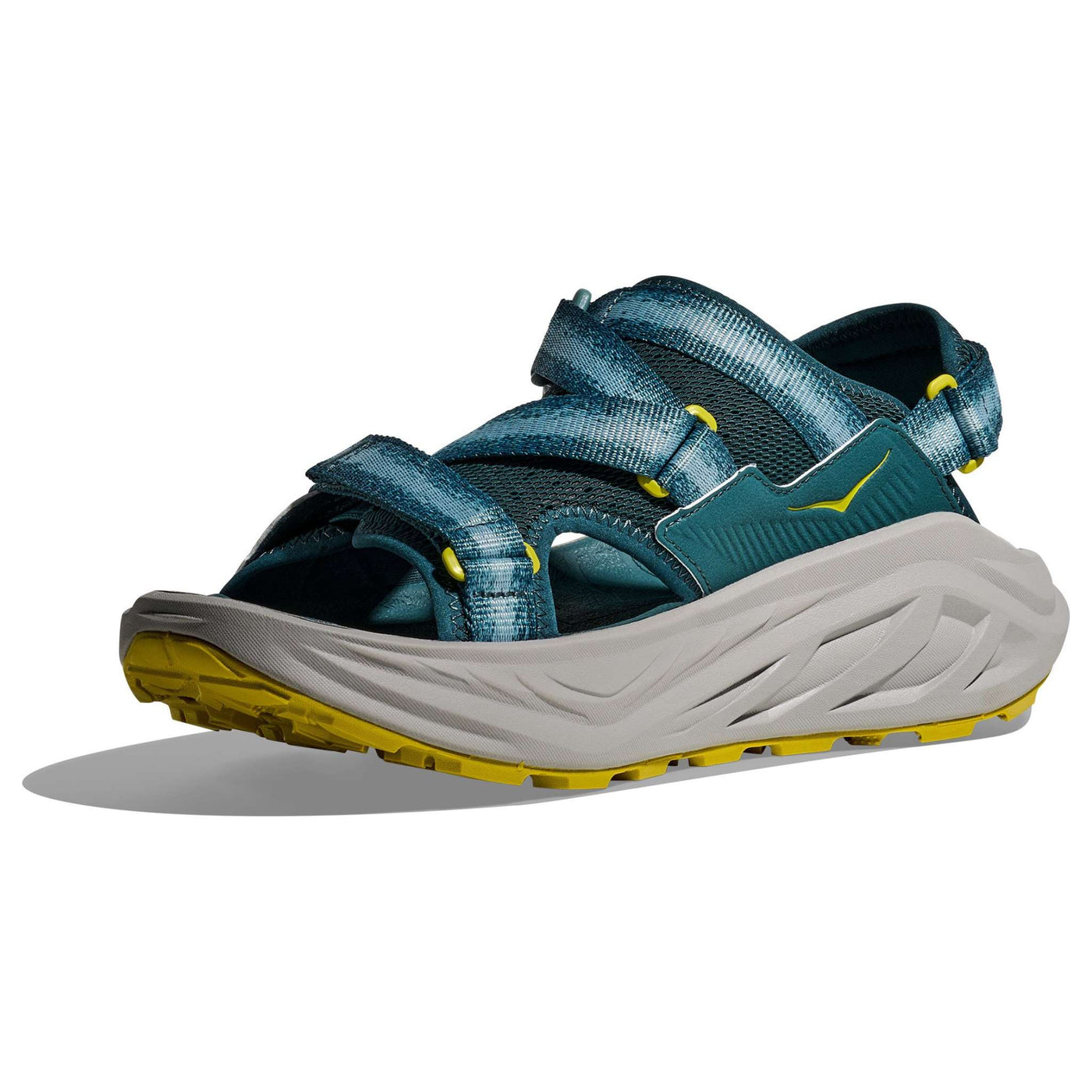 Hoka Infini Hike TC Sandal - Mens | Mens Hiking Sandals | Further Faster Christchurch NZ | #blue-twiglight-pea-green