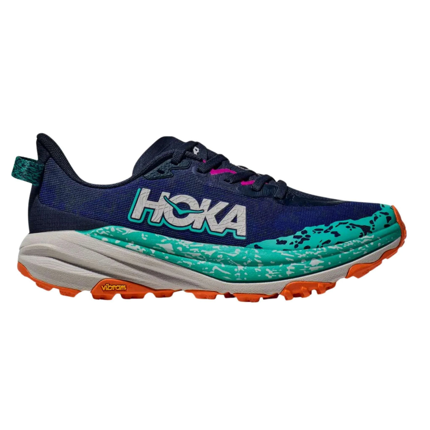 Hoka Speedgoat 6 Wide - Womens | Trail Running | Further Faster Christchurch NZ | #varsity-navy-meteor