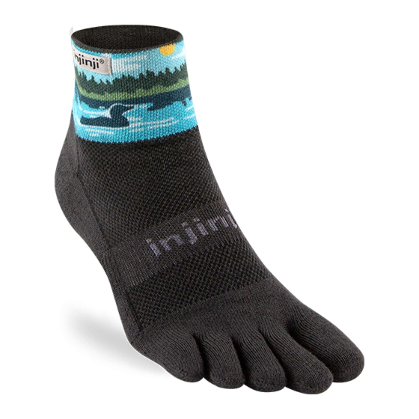 Injinji Trail Artist Designed Sol Mens - Mini Crew | Injinji Toe Sock NZ | Further Faster Christchurch NZ | #loon