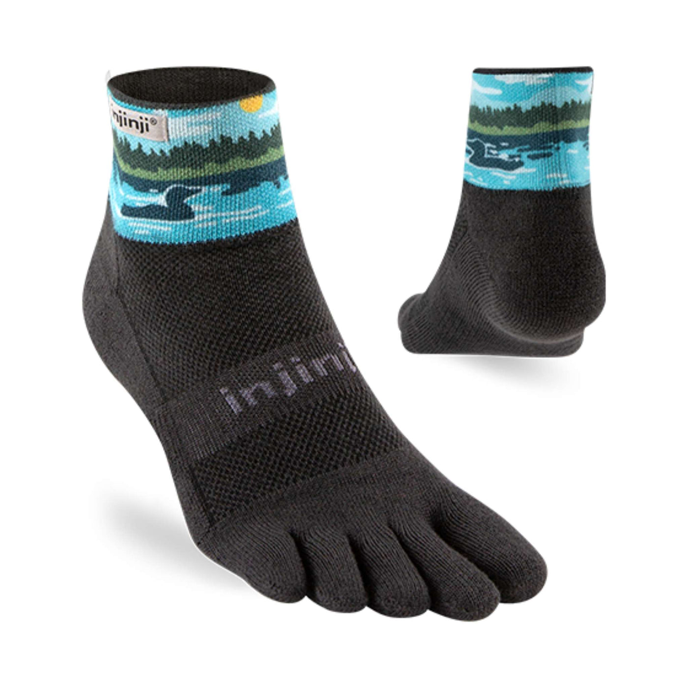 Injinji Trail Artist Designed Sol Mens - Mini Crew | Injinji Toe Sock NZ | Further Faster Christchurch NZ | #loon