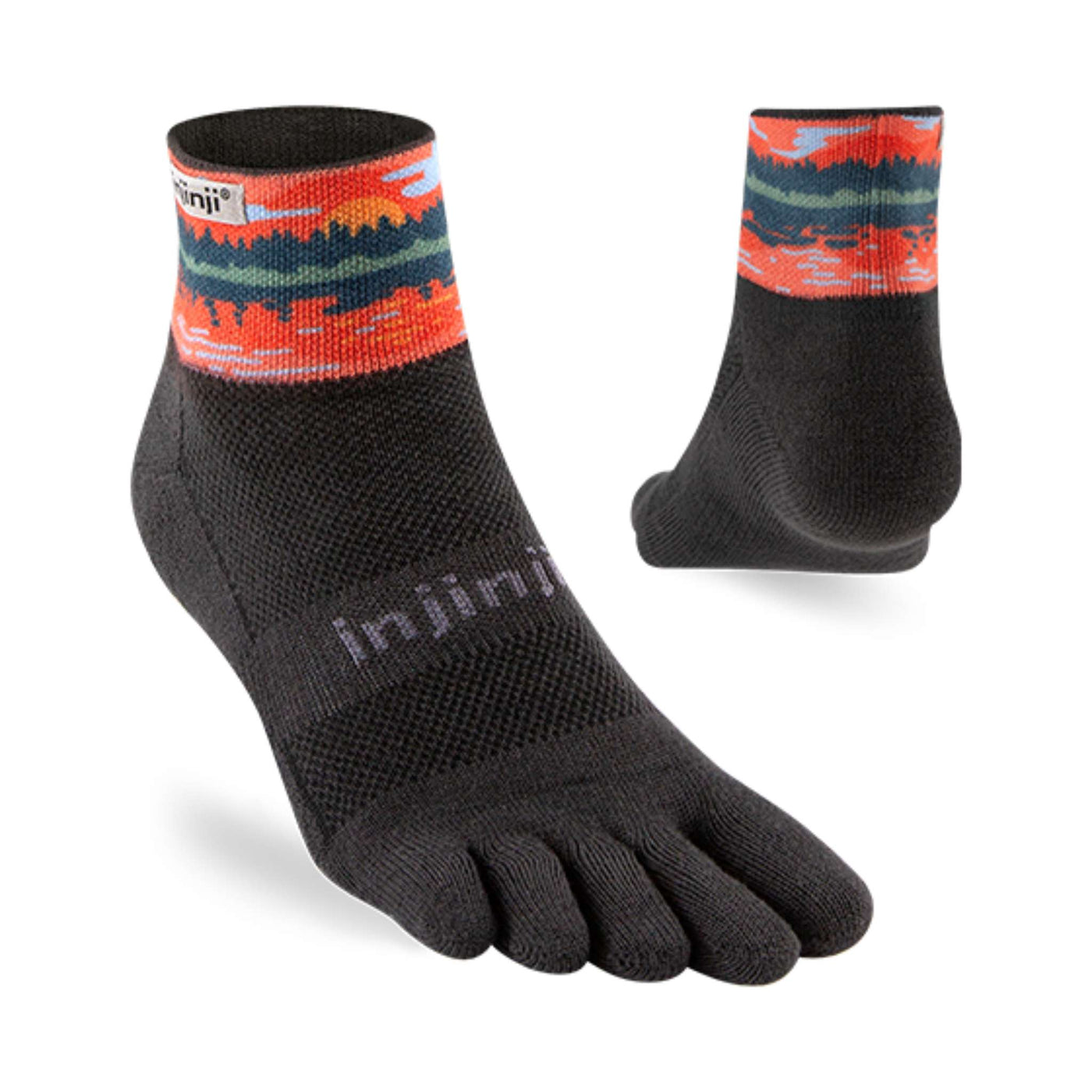 Injinji Trail Artist Designed Sol Mens - Mini Crew | Injinji Toe Sock NZ | Further Faster Christchurch NZ | #reflection