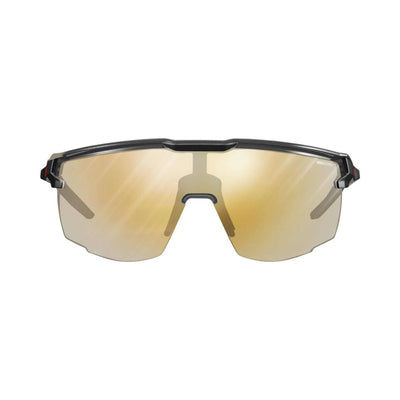 Sunglasses NZ | Julbo Ultimate Cover Black/Red Sunglasses - Reactiv Performance 1-3 LAF Lens  J5463314 | Further Faster Christchurch NZ