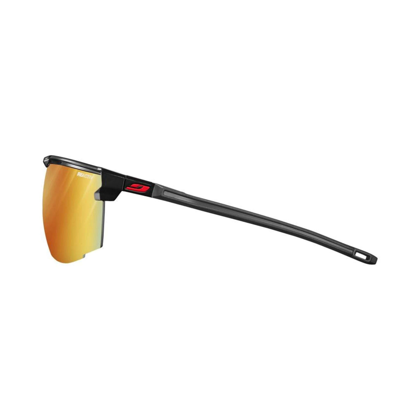 Sunglasses NZ | Julbo Ultimate Cover Black/Red Sunglasses - Reactiv Performance 1-3 LAF Lens  J5463314 | Further Faster Christchurch NZ