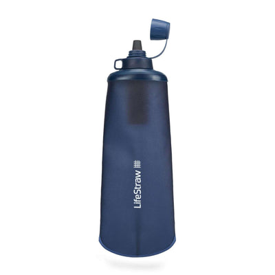 LifeStraw Peak Series Collapsible Squeeze 1Litre Bottle with Filter | Water Filtration System | Further Faster Christchurch NZ | #mountain-blue 