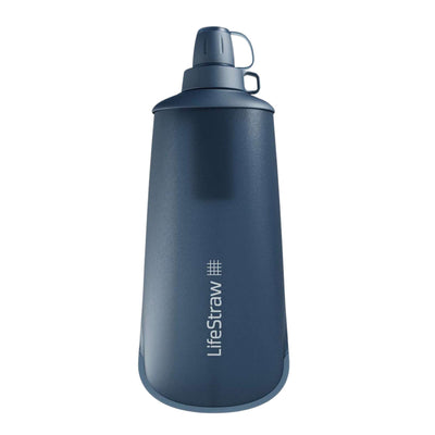 LifeStraw Peak Series Collapsible Squeeze 1Litre Bottle with Filter | Water Filtration System | Further Faster Christchurch NZ | #mountain-blue 