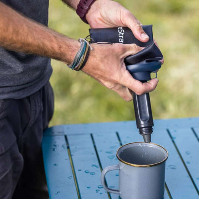 LifeStraw Peak Series Collapsible Squeeze 1Litre Bottle with Filter | Water Filtration System | Further Faster Christchurch NZ | #mountain-blue 