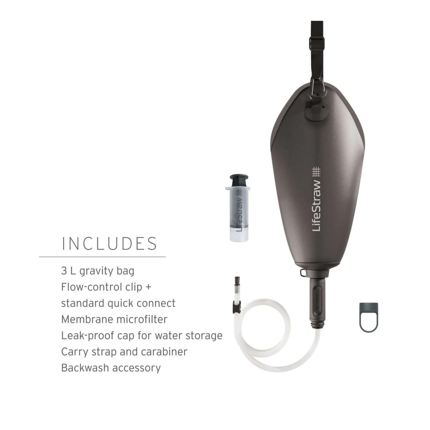 LifeStraw Peak Series Compact Gravity Water Filter System 3 Litre | Portable Water Filtration System | Further Faster Christchurch NZ | #mountain-blue 