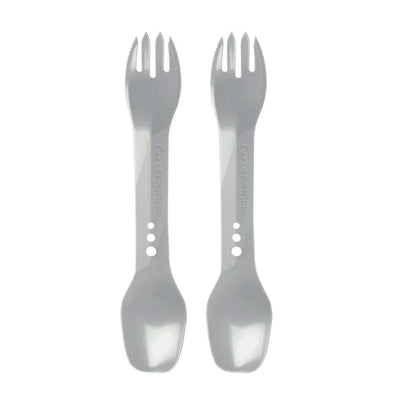 Lifeventure Ellipse Spork - 2 Pack | Cutlery Set | Further Faster Christchurch NZ | #light-grey