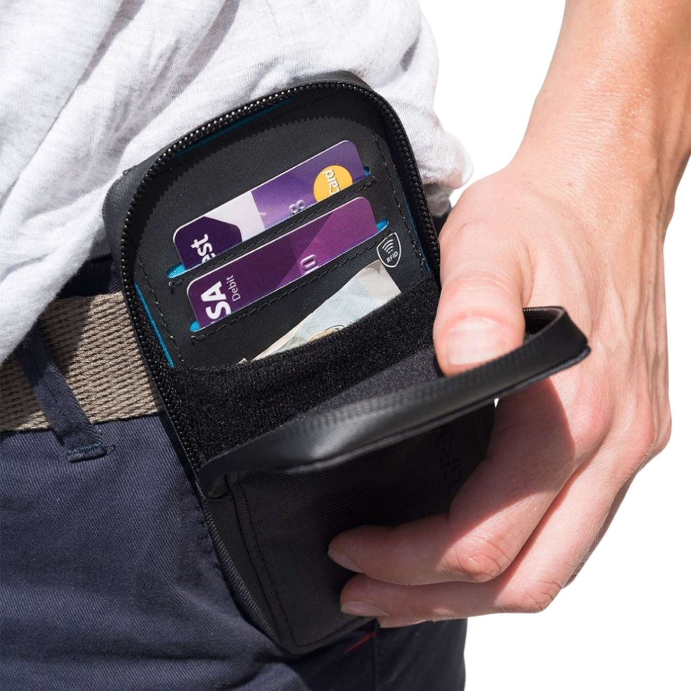 Lifeventure RFID Phone Wallet - Recycled | Travel Wallets | Further Faster Christchurch NZ | #grey