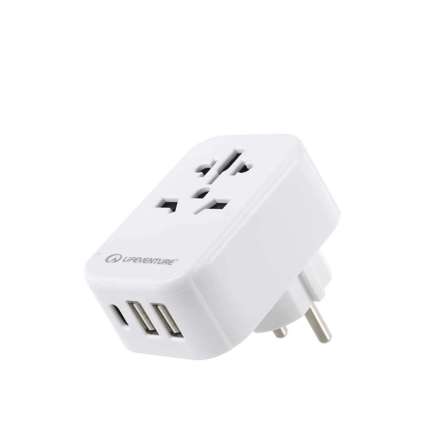 Lifeventure Travel Adaptor - World to Europe with USB & USB C