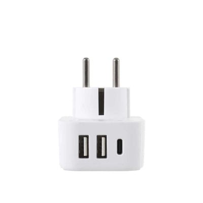 Lifeventure Travel Adaptor - World to Europe with USB & USB C