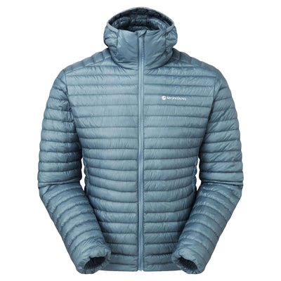 Montane Alpine 850 Nano Hoodie - Mens | Down Insulated Jackets | Further Faster Christchurch NZ | #stone-blue