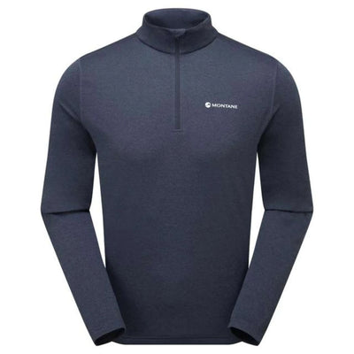 Baselayers NZ | Montane Dart Zip Neck - Mens | Further Faster Christchurch NZ | #eclipse-blue