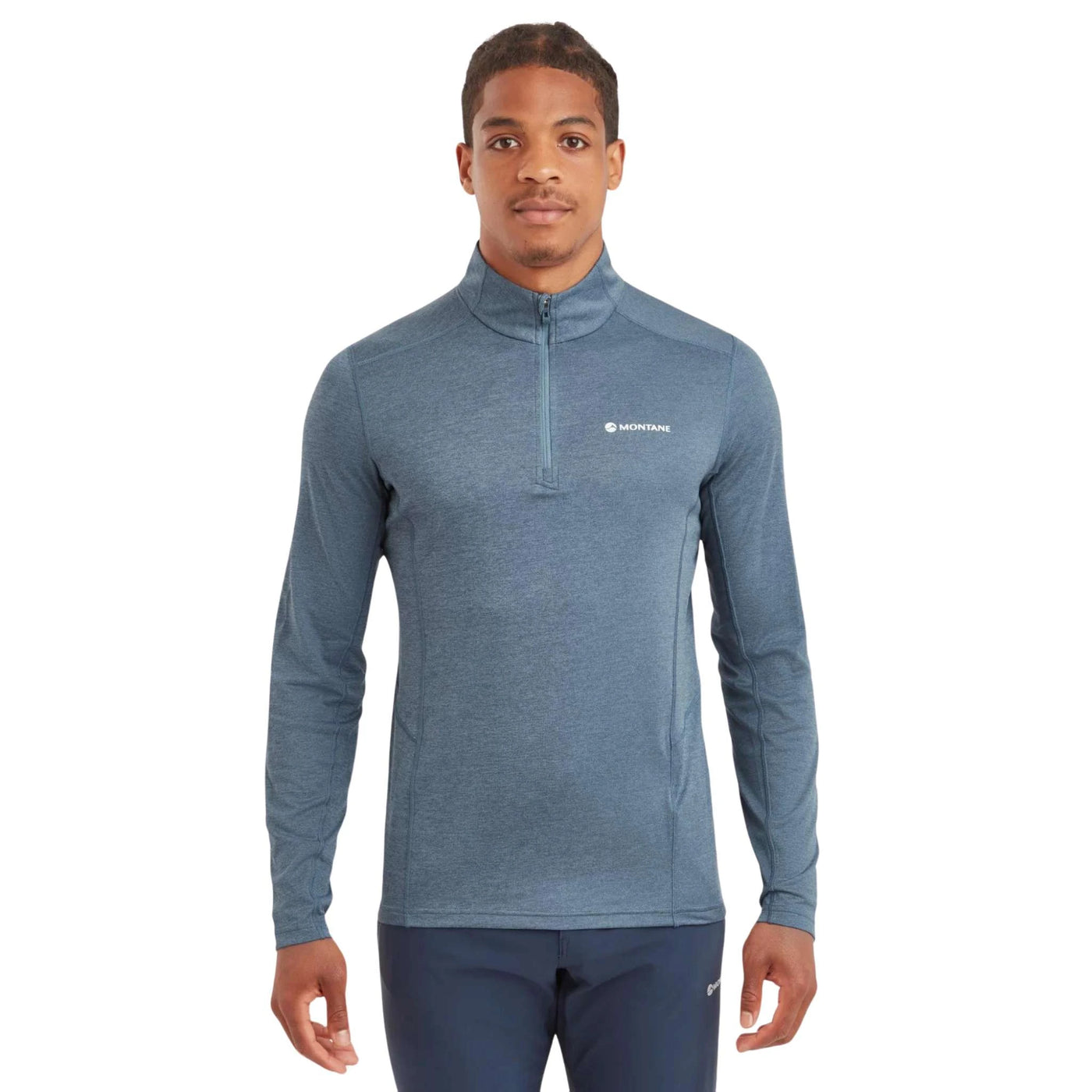 Baselayers NZ | Montane Dart Zip Neck - Mens | Further Faster Christchurch NZ | #stone-blue