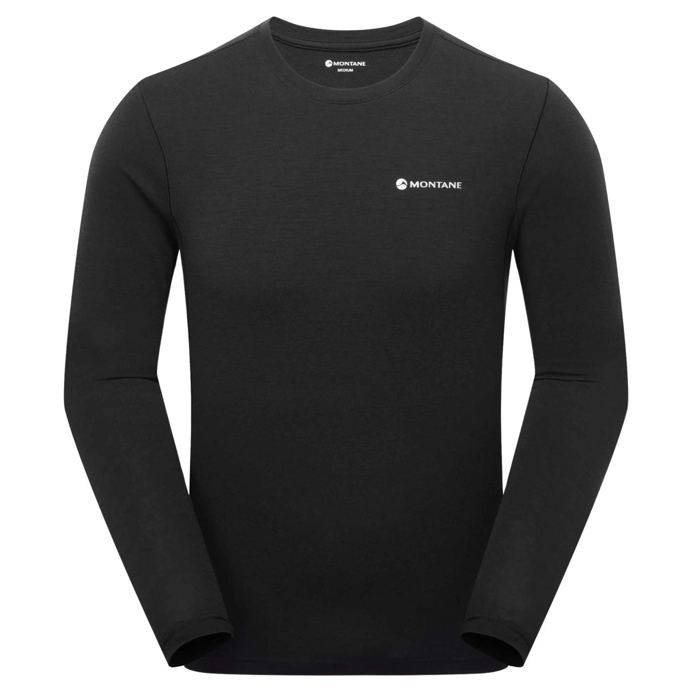 Mens Baselayer NZ | Montane Malli Long Sleeve Tee - Mens | Further Faster Christchurch NZ | #black