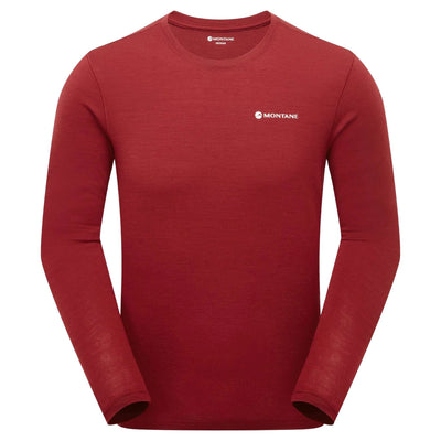 Mens Baselayer NZ | Montane Malli Long Sleeve Tee - Mens | Further Faster Christchurch NZ | #dark-maple