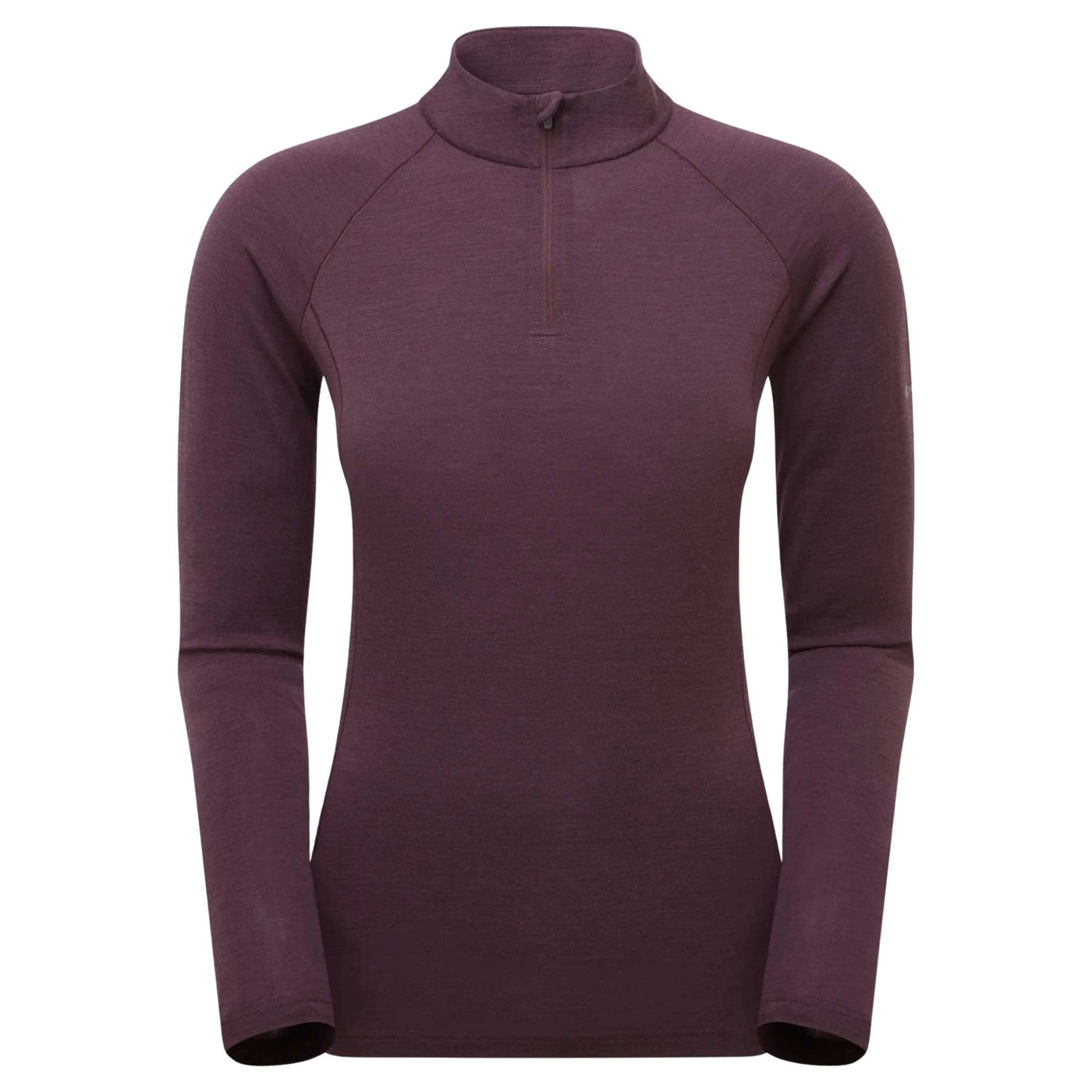 Womens Baselayer NZ | Montane Malli Long Sleeve Zip Tee - Womens | Further Faster Christchurch NZ | #mulberry