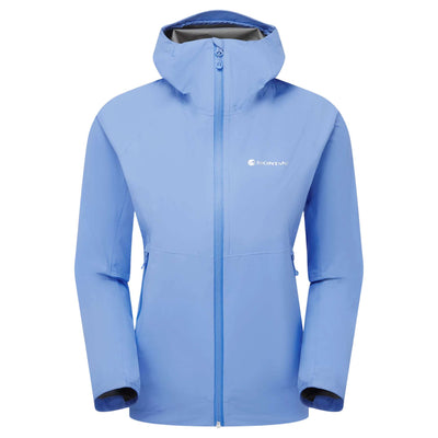 Montane Minimus Lite Jacket - Womens | Womens Shell Waterproof Jacket NZ | Further Faster Christchurch NZ #cornflower