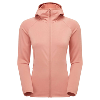Womens Fleece NZ | Montane Protium Hooded Fleece Jacket - Womens | Further Faster Christchurch NZ | #pink-clay
