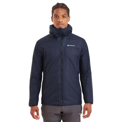 Montane Respond Hoodie - Mens | Mens Synthetic Hooded Jacket | Further Faster Christchurch NZ | #eclipse-blue