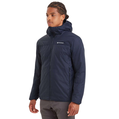 Montane Respond Hoodie - Mens | Mens Synthetic Hooded Jacket | Further Faster Christchurch NZ | #eclipse-blue