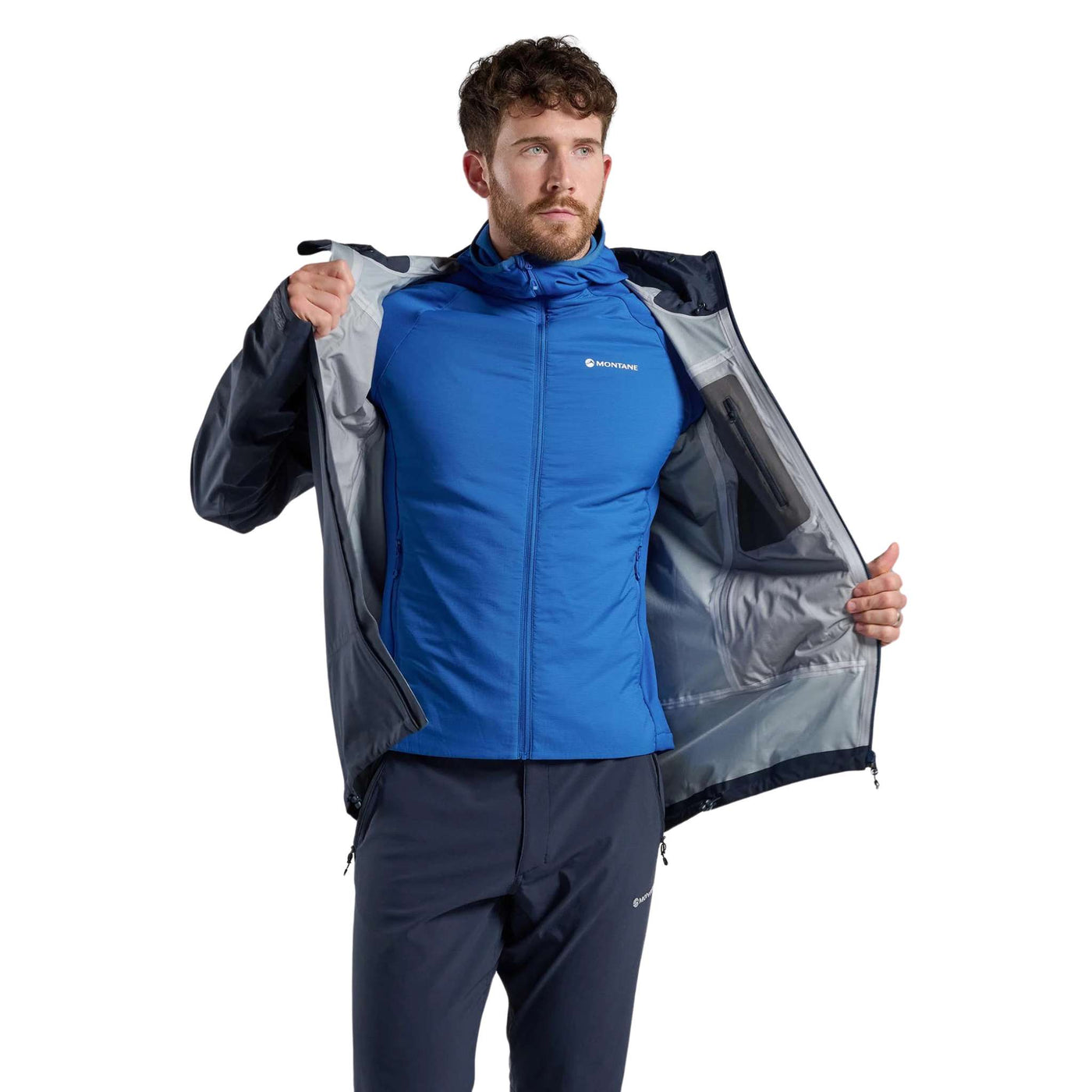 Montane Sirocco Lite Hoodie - Mens | Men's Softshell And Fleece | Further Faster Christchurch NZ | #neptune-blue