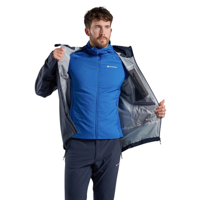 Montane Sirocco Lite Hoodie - Mens | Men's Softshell And Fleece | Further Faster Christchurch NZ | #neptune-blue