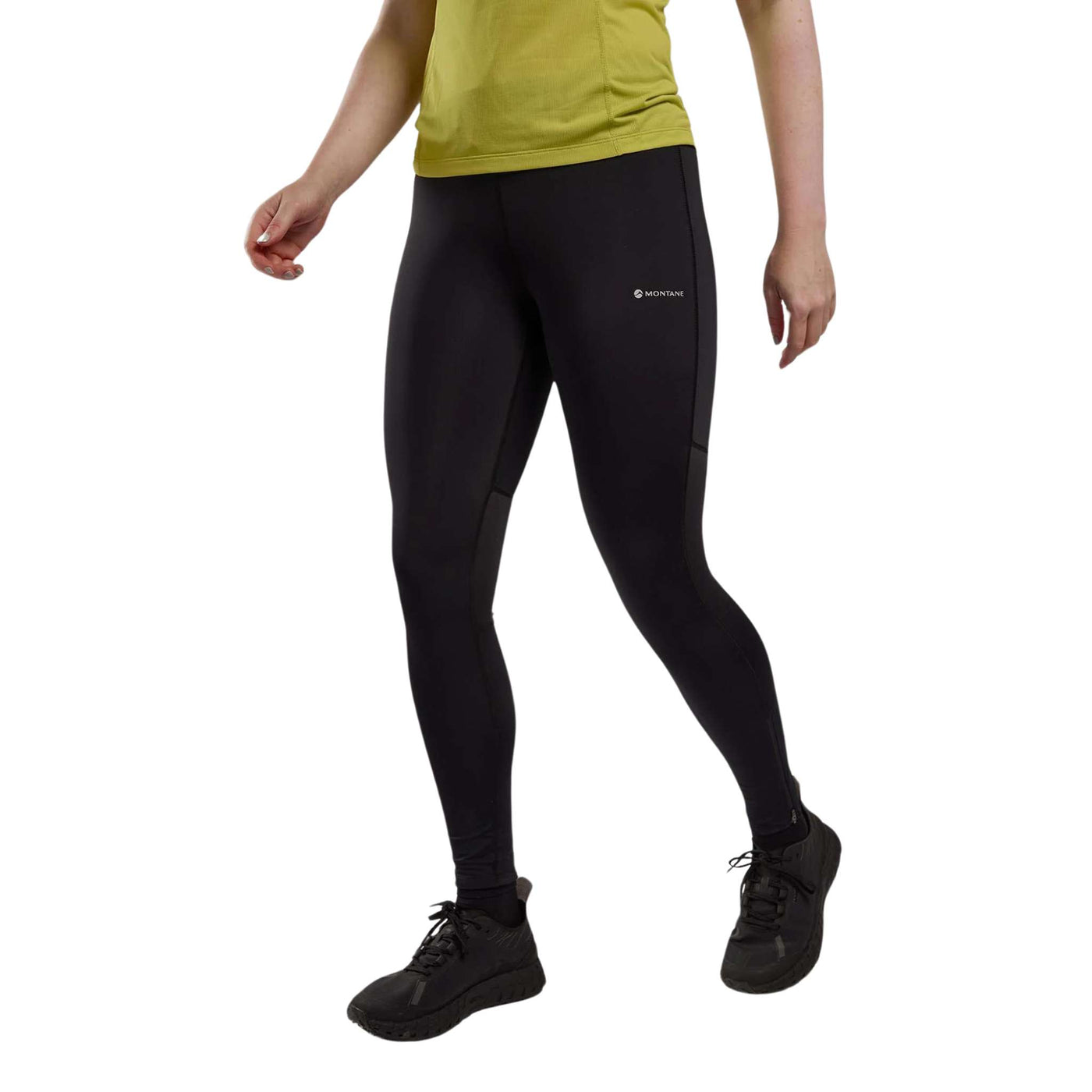 Montane Slipstream Trail Tights Regular Leg - Womens | Trail Running Tights | Further Faster Christchurch NZ | #black