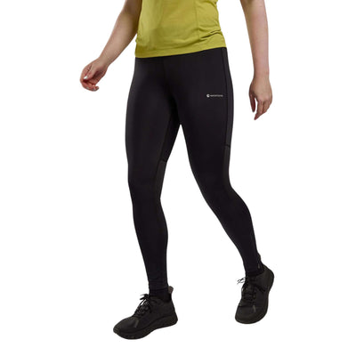 Montane Slipstream Trail Tights Regular Leg - Womens | Trail Running Tights | Further Faster Christchurch NZ | #black