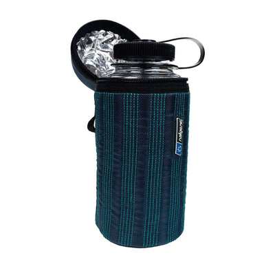 Water Bottle NZ | Nalgene 1L Insulated Bottle Sleeve | Further Faster Christchurch NZ | #grey-blue