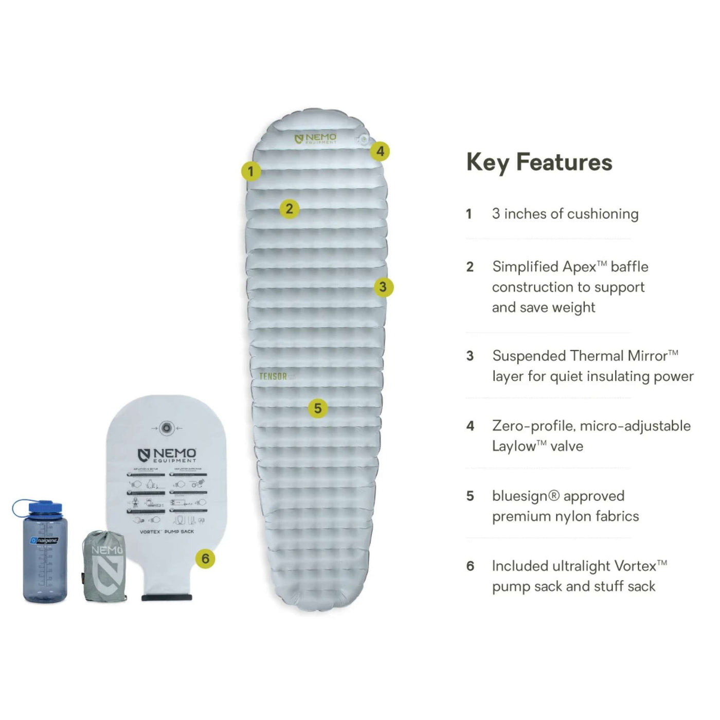 Nemo Tensor Elite Sleeping Pad - Regular Mummy | Sleeping Mats | Further Faster Christchurch NZ