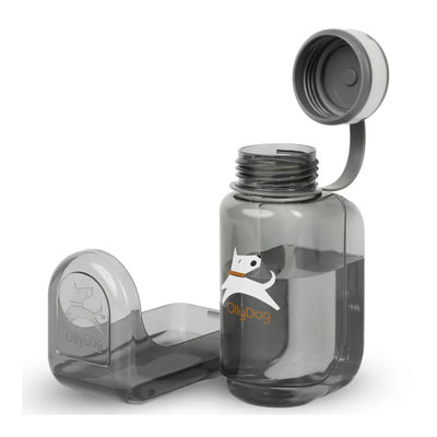 OllyDog OllyBottle 600ml | Dog Water Bottle and Bowl | Further Faster Christchurch NZ #grey