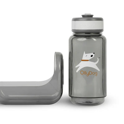 OllyDog OllyBottle 600ml | Dog Water Bottle and Bowl | Further Faster Christchurch NZ #grey