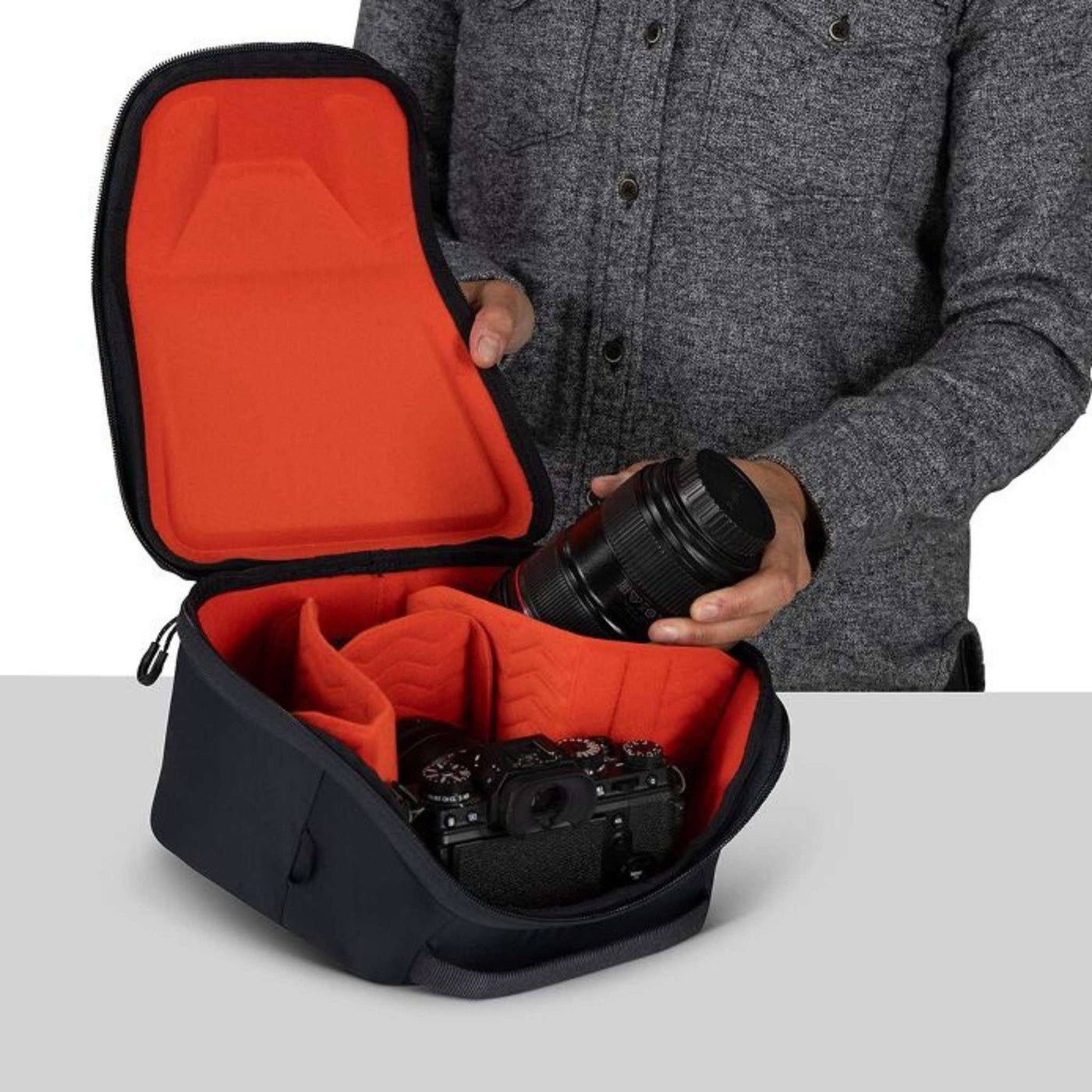 Osprey Camera Cube - Medium | Camera Bag | Further Faster Christchurch NZ | #charcoal-grey 