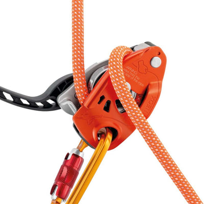 Petzl Neox Belay Device | Rock Climbing Hardware | Further Faster Christchurch NZ | #orange