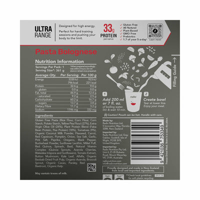 Radix Nutrition Ultra 800cal Main Meal - Pasta Bolognese V9