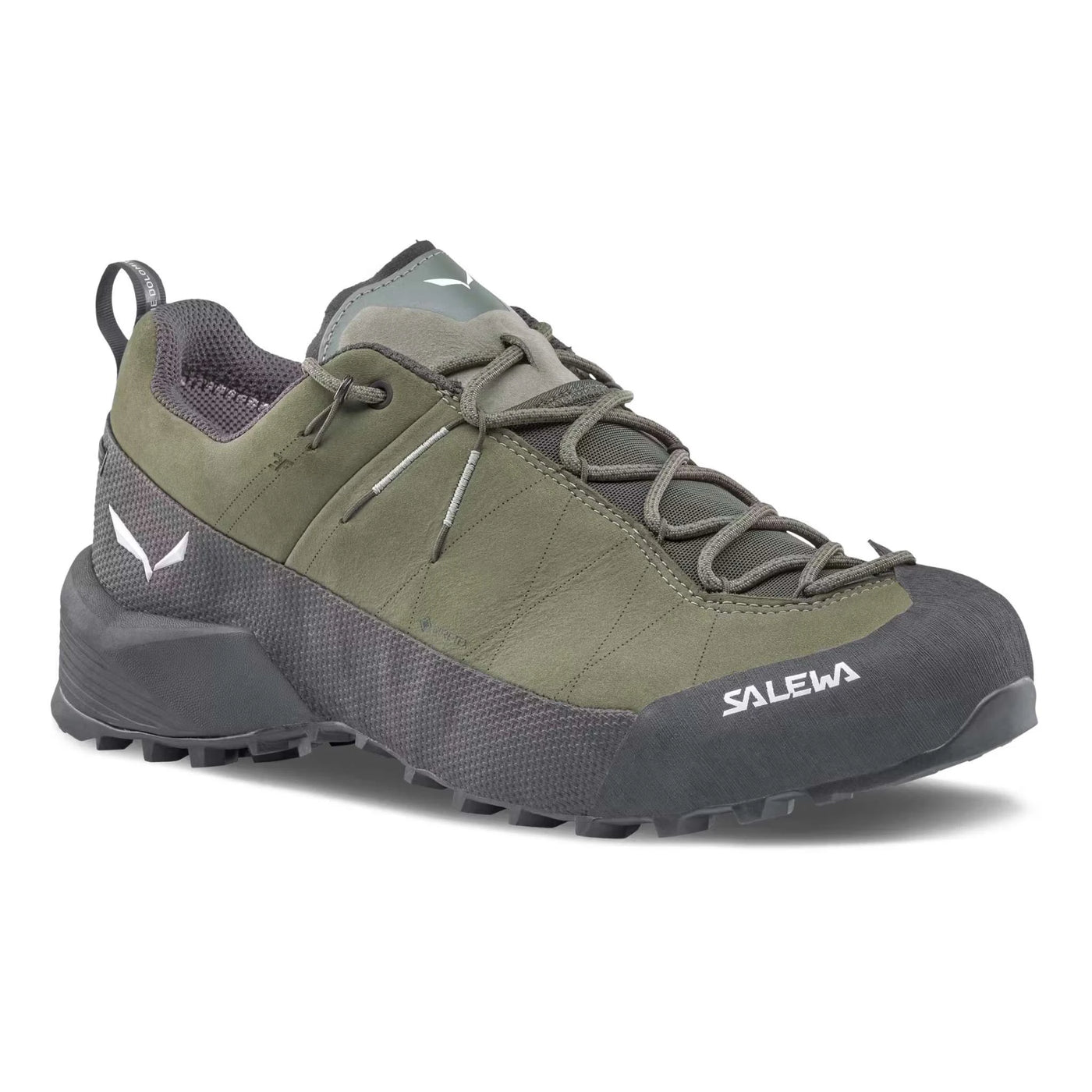 Mens Footwear NZ | Salewa Wildfire Leather 2 GTX Shoe - Mens | Further Faster Christchurch NZ | #faded-green-black