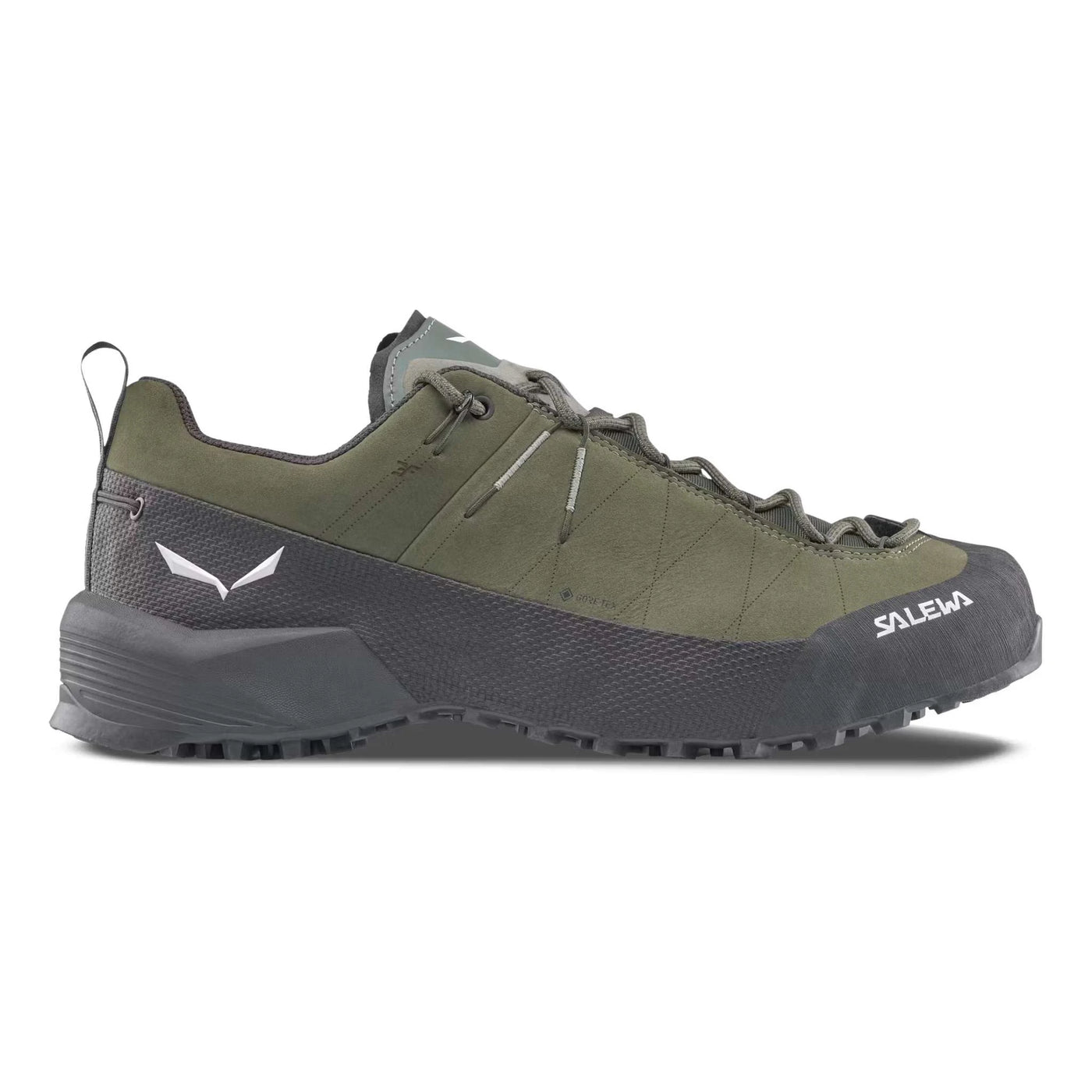 Mens Footwear NZ | Salewa Wildfire Leather 2 GTX Shoe - Mens | Further Faster Christchurch NZ | #faded-green-black
