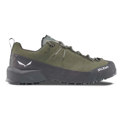 Mens Footwear NZ | Salewa Wildfire Leather 2 GTX Shoe - Mens | Further Faster Christchurch NZ | #faded-green-black