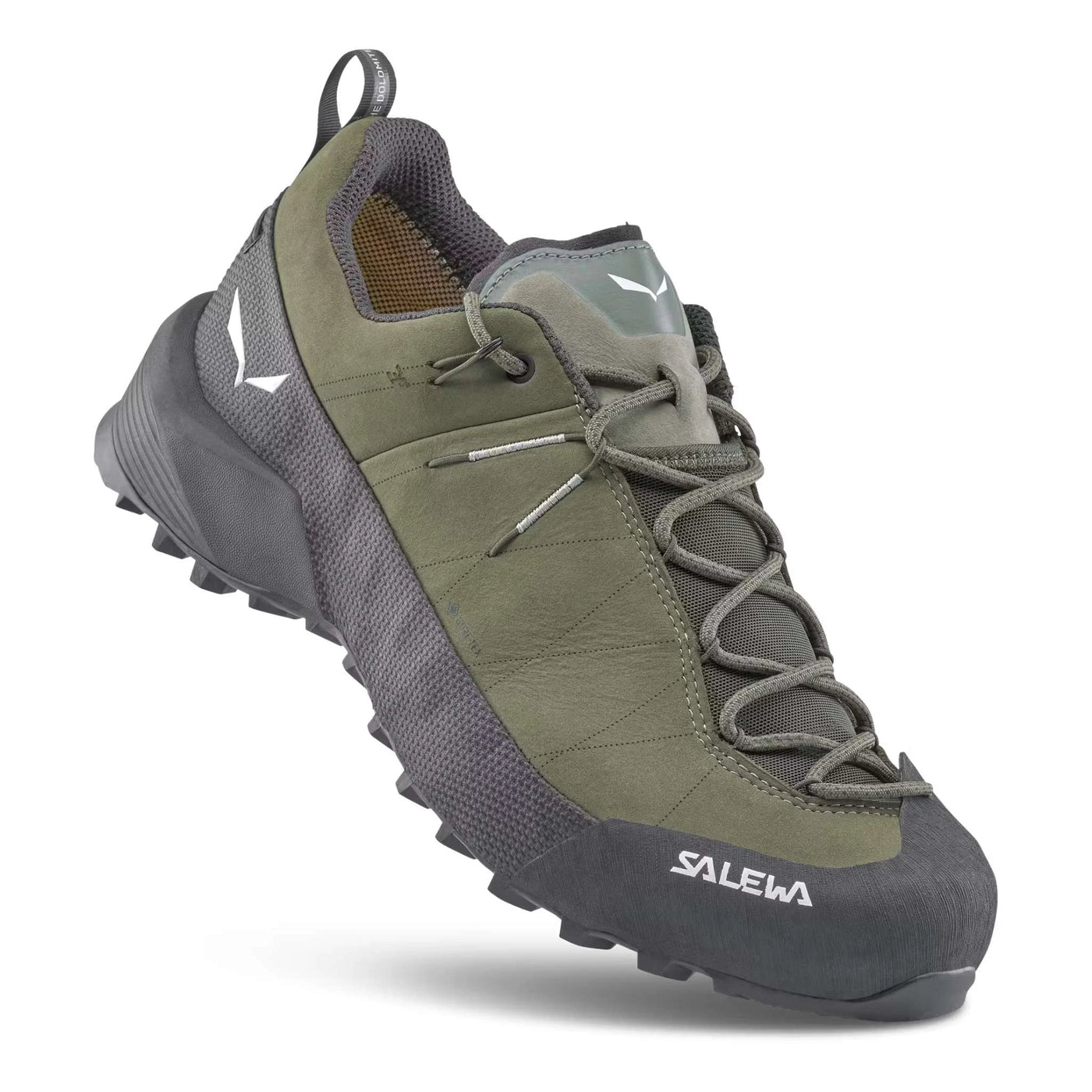 Mens Footwear NZ | Salewa Wildfire Leather 2 GTX Shoe - Mens | Further Faster Christchurch NZ | #faded-green-black