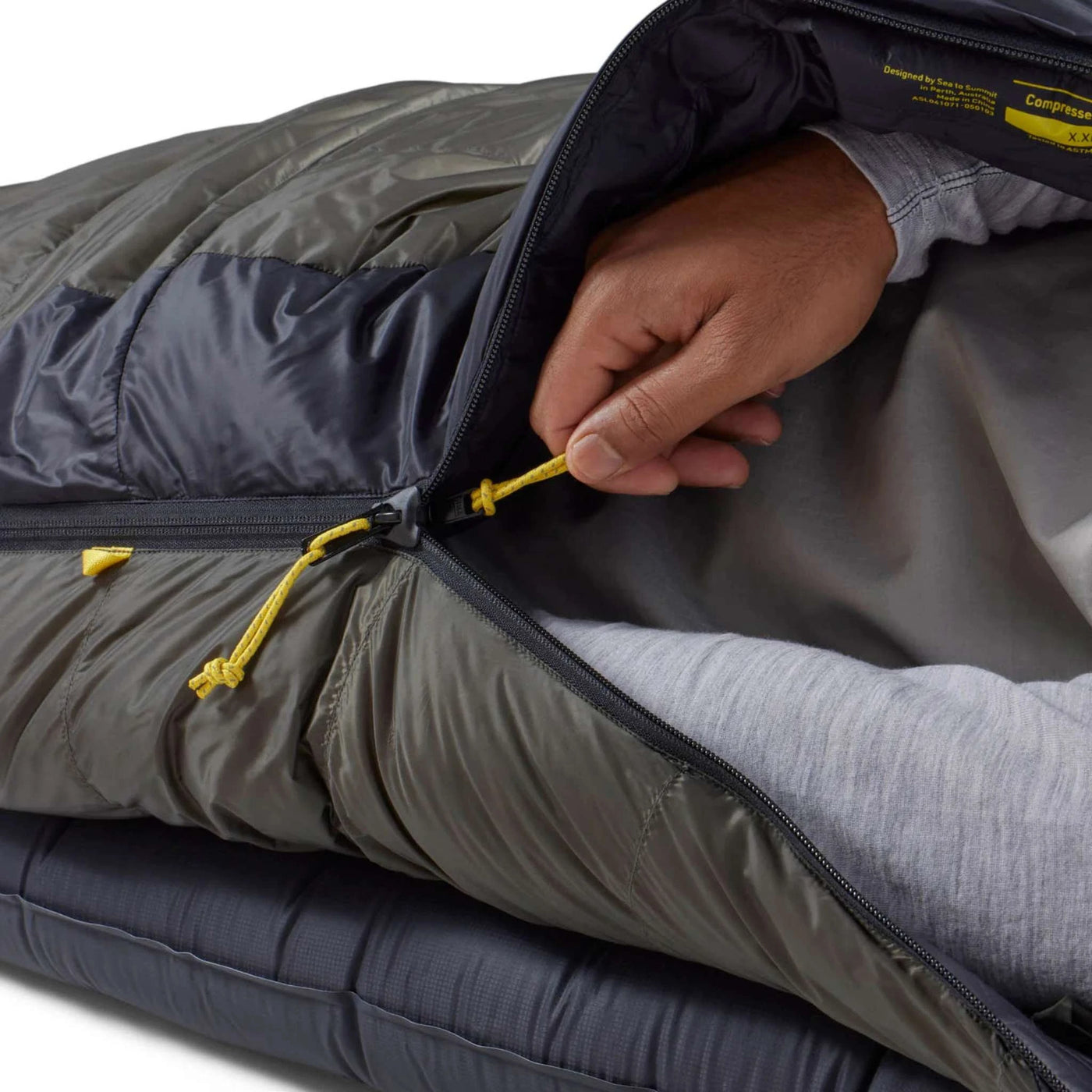 Sleeping Bag NZ | Sea to Summit Spark Pro 900+ Down Sleeping Bag -1C Regular - Beluga | Further Faster Christchurch NZ | #beluga