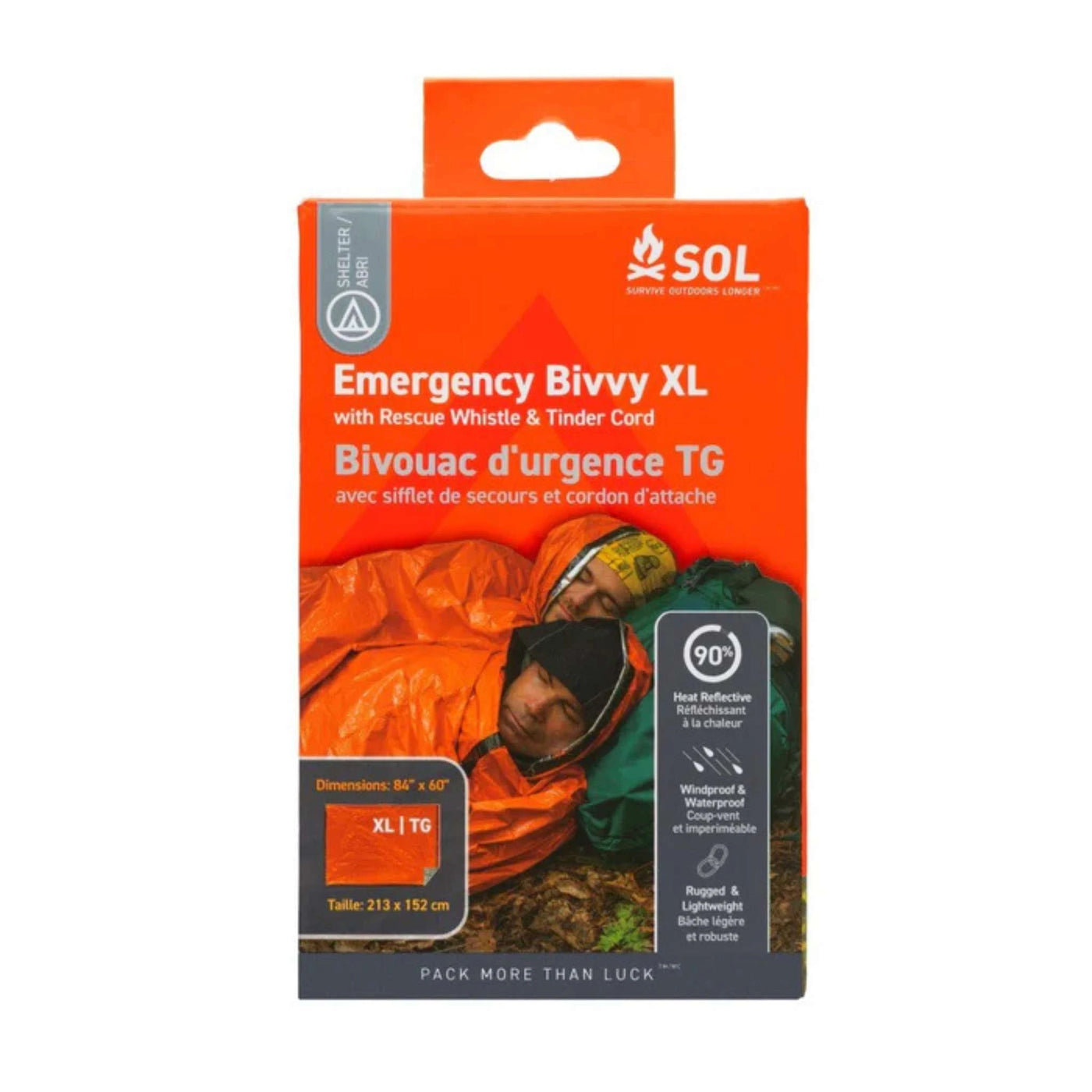 Backcountry Shelter NZ | SOL Emergency Bivvy XL with Rescue Whistle | Further Faster Christchurch NZ