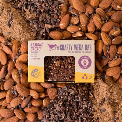 The Crafty Weka Almond and Cacao Bar Gluten Free - 70g | Energy Bars | Further Faster Christchurch NZ