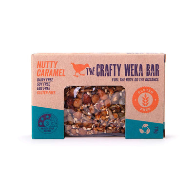 The Crafty Weka Nutty Caramel Gluten Free Bar - 70g | Energy Bars | Further Faster Christchurch NZ
