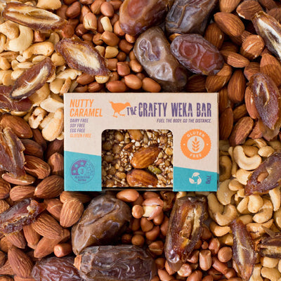 The Crafty Weka Nutty Caramel Gluten Free Bar - 70g | Energy Bars | Further Faster Christchurch NZ