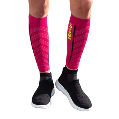 Zensah Featherweight Compression Leg Sleeves | Leg Compression | Further Faster Christchurch NZ | #fuchsia