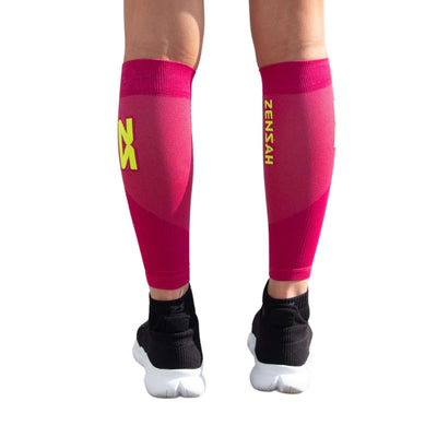 Zensah Featherweight Compression Leg Sleeves | Leg Compression | Further Faster Christchurch NZ | #fuchsia