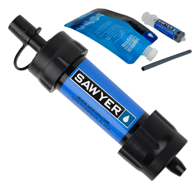 Sawyer PointONE MINI Water Filter | Hiking Water Filtration System NZ #blue