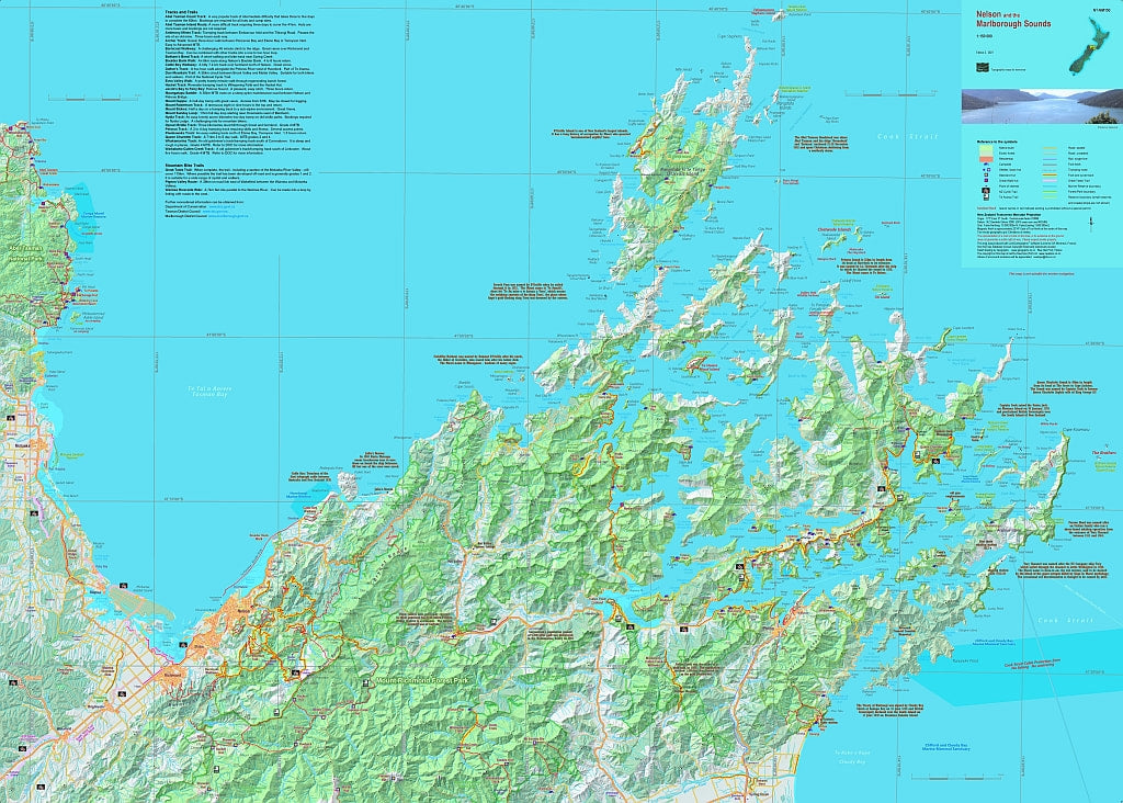 NewTopo - Marlborough Sounds Topo Map | Tramping NZ | Further Faster Christchurch NZ 