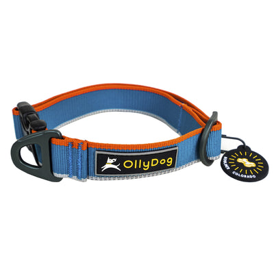 OllyDog Urban Trail Reflective Collar | Outdoor Dog Gear | NZ Olly Dog Urban Trail Reflective Collar Air Blue #air-blue